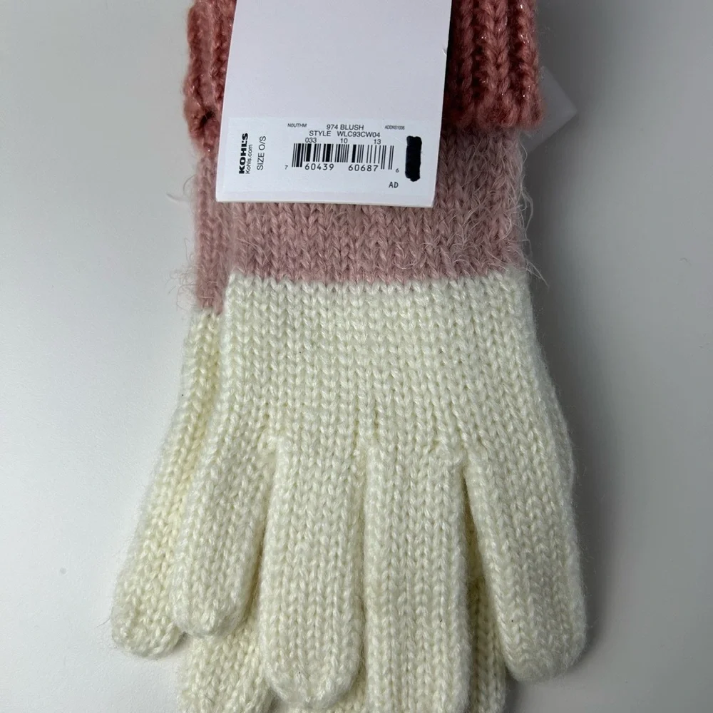 Women's LC Lauren Conrad mixed yarn striped‎ gloves